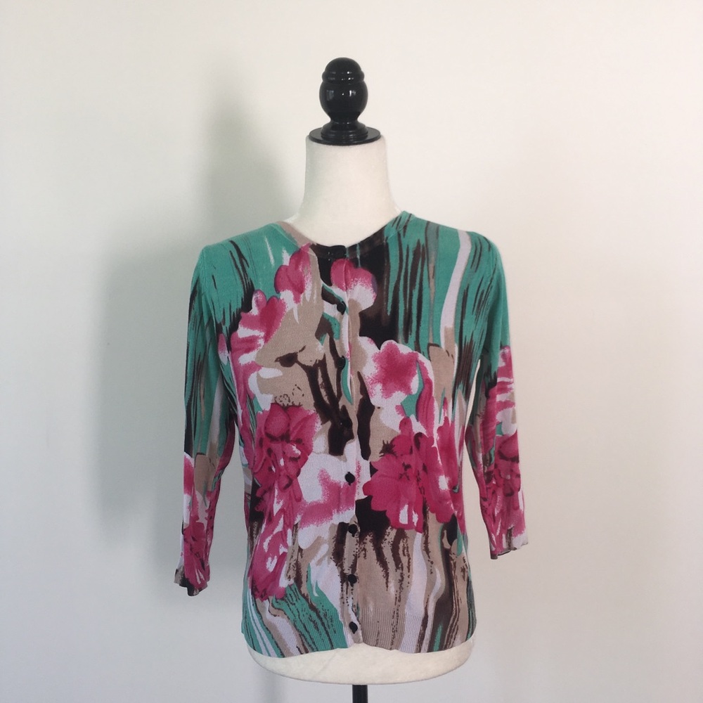 Joseph Allen Floral Print Cardigan